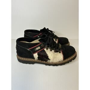 Michel Jordi US 7.5 Made‎ in Switzerland Geneve Suede Shoes Cow Hair Insert